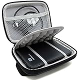 Shock-proof Hard Black Carrying Case Bag for 2.5" WD Western Digital Elements External My Passport Essential Portable HDD Hard Drive Windows Mac