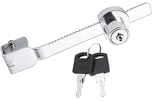 Litensh Terrarium Schloss mit Schlüssel Gleich, Schiebeblatt Sägeschloss, Vivarium Vitrinenschloss, Ratschenschloss, Ratschenschloss, Glastürschloss, Zahnstangenschloss, Scheibenschloss