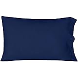 CCWB by Cotton Craft Premium 400TC 100% Cotton Set of 2 Pillow Cover/Pillow Shams (Navy Blue -17 X 27)