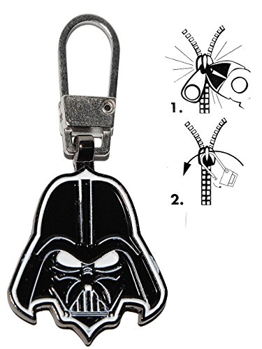 Preisvergleich Produktbild Zipperanhänger - " Star Wars - Darth Vader / Anakin Skywalker " - Anhänger für Reißverschluss - Zipper - für Kinder / Mädchen & Jungen - Reißverschlußanhänger - Jacken Reißverschlüsse - Starwars Clone