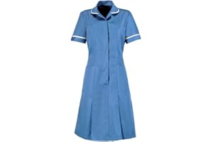 Instex Women's Healthcare Dress, Dental Salon, with Contrast Trim INS39 (Mini, UK 8-20), Green