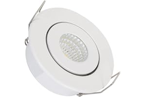 LEDKIA LIGHTING Faretto Downlight LED COB Orientabile Circolare Bianco Foro Ø 45mm No Flicker 5000K Bianco Freddo