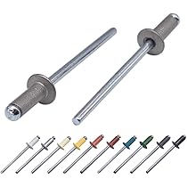 100 Rivetti Ciechi 4,0x8mm - Testa A Cupola, Alluminio E Acciaio, Colore Avorio RAL 1015