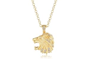 THE BLING KING Premium Gold XL Lion Pendant︱Luxury Finish and Detailing︱Gold XL Lion Pendant︱Gold Plated Jewellery Luxury Finish Gold Chains for Men and Women