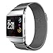 Produktbild Bandlänge 210 mm Bandbreite 25 mm Magnetische Milanaise Edelstahl Armband Quick Release Fit Band Strap Für Fitbit Ionic (Schwarz)