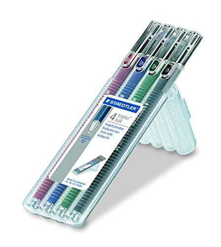 Staedtler 431 MSB4 Triblus ball Kugelschreiber, 4 Stück in aufstellbarer Staedtler Box - 2