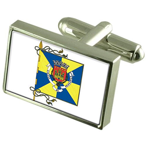 Preisvergleich Produktbild Braganca Stadt Portugal Flagge Manschettenknöpfe