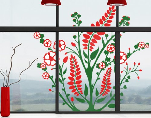 Preisvergleich Produktbild FensterSticker No.TA43 Bloomy Twine