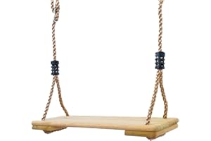 GARTENWELT RIEGELSBERGER Altalena di imprägniertem Pine 45 x 19 cm, Lunghezza corda: 2,00 m da Gardenwelt Riegelsberger