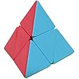 OJIN MO FANG GE Pyraminx 2x2 Stickerless Triangle Four-axis Tetrahedron Puzzle with One Cube Tripod