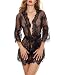 Produktbild Lange Ärmel hohler Druck Spaß Pyjamas, Amorar Lace Schulterfrei Bell Sleeve Body Teddy Dessous Babydoll Strappy Kleid Negligee Nachthemd Sleepwear Nightdress Schlafanzug Unterwäsche