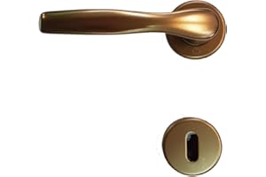 FIP, Coppia di Maniglie Hoppe Milano, per Porte Interne, in Alluminio, Colore Bronzo