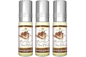 BUSINESS SQUARE BS Lot de 3 Musc Choco Musk Al Rehab – Parfum Oriental 6 ml – Notes Vanille, Chocolat, Épicé, Sucré – Sans Alcool
