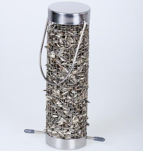 Vogelhaus Edelstahl mit Futterspender Modell ELECSA 1324