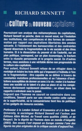 Livres Couvertures de La culture du nouveau capitalisme