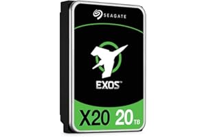 Seagate Technology Exos X20, 20 TB, Unidad de Disco Duro SATA de 3,5 Pulgadas a 6 GB/s, 7.200 RPM, 2,5M MTBF, 512e y 4Kn FastFormat, Baja latencia con caché Mejorado (ST20000NM007D), Verde