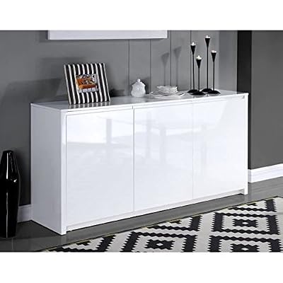 Générique Polaris buffet laqué 160cm - blanc brillant