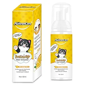 AUITRONCARE Children Foam Toothpaste for Kids Auto Brush, U-shape Toothbrush, Automatic Electric Toothbrush, Fluoride-free Toothpaste, Orange Flavor with A Little Mint (2oz, 1 Pack)