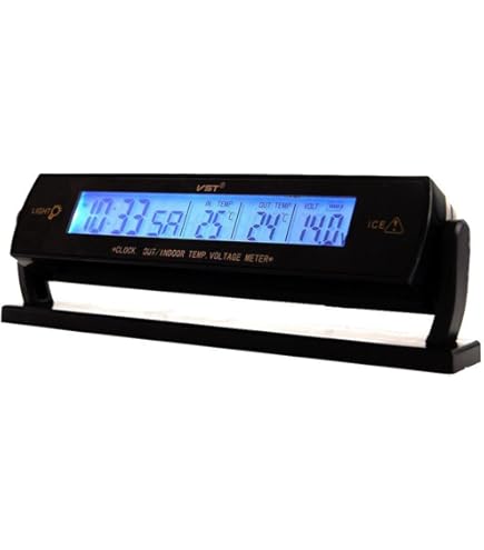 Kit 3 En 1 Pour Véhicule Avec Thermomètre, Voltmètre Et Horloge Avec écran Numérique LED 12 V