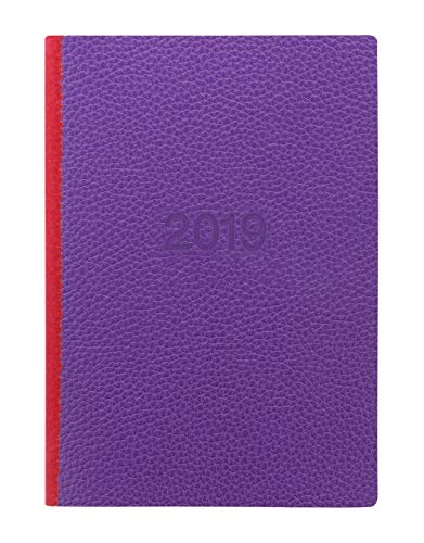 Download Letts Two Tone Agenda scolaire journalier A5 2019 Purple Red 1 semaine sur 2 pages