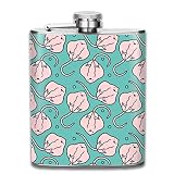 Stingray Babies - Cute Fish 7 Oz Printed Stainless Steel Hip Flask For Drinking Liquor E.g. Whiskey, Rum, Scotch, Vodka Rust Great Gift