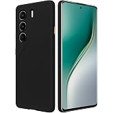 غطاء سيليكون مسائي ناعم ملون محمي بكاميرا Matte Lux مع Kilifplus Tecno Camon 40 Pro، أسود