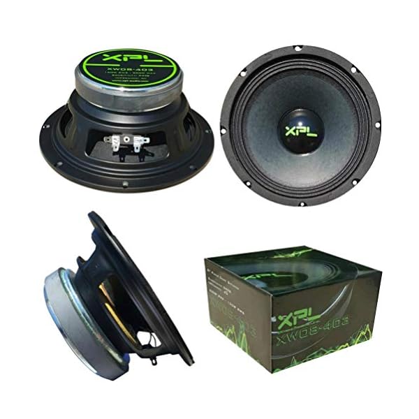 XPL XW08-403 XW08 403 Lautsprecher niedrige Mitte Diffuser tieftonlautsprecher 20,00 cm 200 mm 8" diameters 150 watt rms 300 watt impedanz von max 4 ohm 99 db Automobil Haus dj schwarzes 1 stück