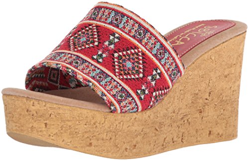 Preisvergleich Produktbild Sbicca Women's SALICE Wedge Sandal, red / Multi, 9 M US