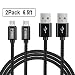 Produktbild Micro USB Kabel, TYJTECH 2-Pack 6.5ft/2m Micro USB Schnellladekabel Geflochtenes Kabel High Speed Sync f¨¹r Android Smartphones, Samsung Galaxy, HTC, Huawei, Sony, Nexus, Nokia, Kindle und mehr (Schwarz)