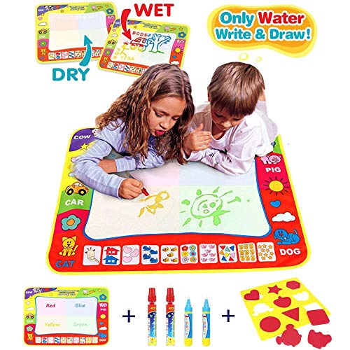 Angusiasm Tappeto Bambini Doodle del Aqua Bambini Che disegnano Giocattoli Mat Magic Pen Giocattolo educativo 1 Mat 4 Wate 1EVA Graphic
