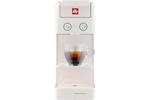 illy, Máquina de Café Iperespresso Y3.3 para Café Espresso y Americano, Rejilla de dos Alturas, Apagado y Descalcificación Automática, Compatible con Cápsulas Iperespresso, Color Blanco