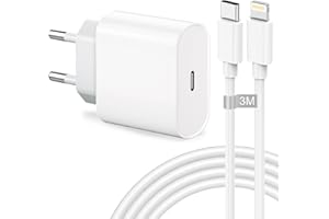 YEONPHOM iPhone Ladekabel 3M mit USB C Ladegerät, 25W Schnellladegerät Schnellladekabel, Netzteil Stecker Adapter für iPhone 14 Pro Max/14 Plus/13/12/11