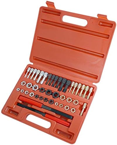 Ctool Universal 42Pcs Re Threading Tool Set Kit Metric Sizes UNF and UNC Fractional and Metric Thread Restorer Kit