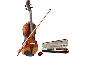 GALER 1/2 Violin, Acoustic Violin Set with Violins Case, Bow, Rosin, Violins for Beginners, Students, Kids 7-9 Years Old (Natural)
