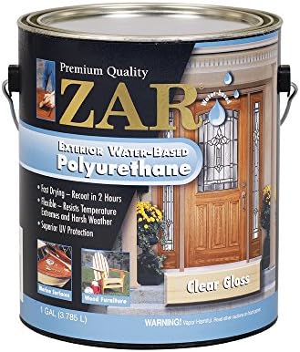 United Gilsonite 1 Gallon Clear Gloss Zar Exterior Water Based Polyurethane 32 - Pack of 2