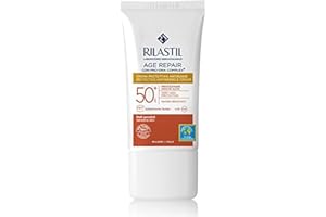 Rilastil Sun System - Emulsión Ligera Age Repair con Spf 50+ Antiedad y Fotoprotectora, Resistente al Agua, 40 Mililitros