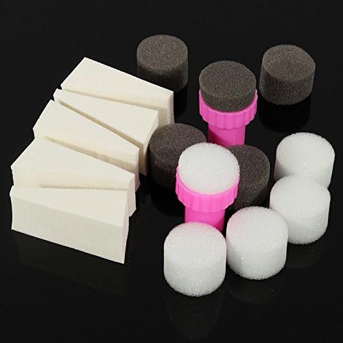 Qsewid Nail Art Stamping Set, Nail Manicure Sponge, Buffer, Varnish Degrade, Decor Sponge