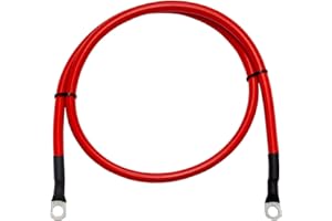 LUMONIC 0,25m Cable de la batería Positivo 50mm² Rojo 2X Terminal de crimpado M8 25cm