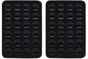 CEKA TECH Pack de 2 ventouses en Silicone pour Tous Les modèles de téléphones, Support de téléphone antidérapant pour Selfies et vidéos, Mains Libres, Durable et Facile à Utiliser(Noir)