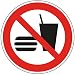 Produktbild LEMAX® Verbotsschild Essen und Trinken verboten, ASR/ISO, Folie, selbstklebend, Ø 100mm