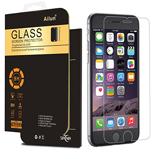 iPhone 8 7 6s 6 Screen Protector,[4.7]by Ailun,Tempered Glass,3D Touch Compatible,2.5D Edge,Anti-Scratch,Case Friendly-Siania Retail Package