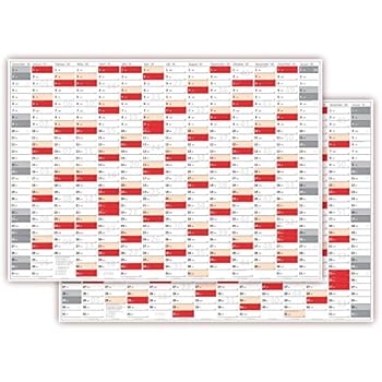 XXL Wandkalender DIN A0 2020 gerollt (rot2) - Sehr groß im DIN A0 