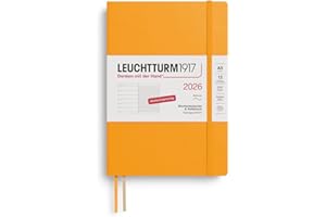 ‎LEUCHTTURM1917 LEUCHTTURM1917 372494 Wochenkalender & Notizbuch Medium (A5) 2026, 12 Monate, Softcover, Rising Sun, Deutsch