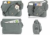 Baby Wickeltasche ELEPHANT Umhängetasche inkl. Wickelmatte, Buggy Fixierung Karabiner, Windelbeutel, Thermo Iso Flaschentasche, Schnuller Etui – Farbe GRAU - 6