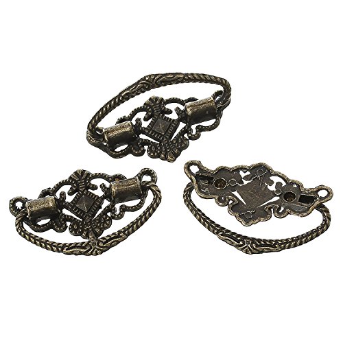 1 Griff für Schatullen und mehr, 48 x 24 mm, antikmessing - 3