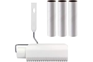 GODT GAME GODT DESIGN 16cm Large Lint Roller with Sliding Cover for Pet Hair Removal, Extra Sticky for Cat Hair, Dog Hair, Clothes, Car Seat, Furniture, Upholstery, Carpet, 240 Sheet Set (Roller + 3 Refills)