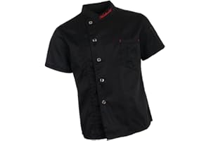 SHARPLACE Unisex Chef Jackets Short Sleeves Cook Coat Shirt Hotel Kitchen Uniforms Work Apparel 5 Colors