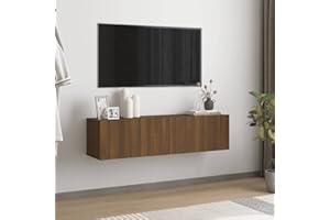 puraday Mobile TV 120x30x30cm Legno Multistrato Mobile Tv Sospeso Mobiletto Tv Parete Mobile Sospeso Mobile Tv A Parete Attrezzata Tv Mobile Tv Soggiorno Pensile Sospeso Muro Rovere Marrone