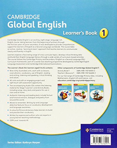Book's Cover of Cambridge Global English Stage 1 Learner's Book with Audio CDs (2)