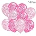 Produktbild 10 Stück Dekoration Luftballons Baby 2 Jahre Happy Birthday Dekoration Ballon Geburtstag Bunte Party Dekorationen für Hochzeit Jahrestag Schießen Requisiten (Rosa/Blau)
